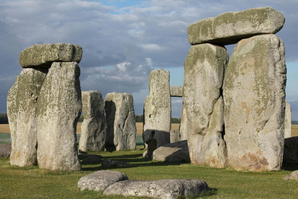 Capture of Stonehenge's iconic megaliths on a sunny day, showcasing ancient mystery.